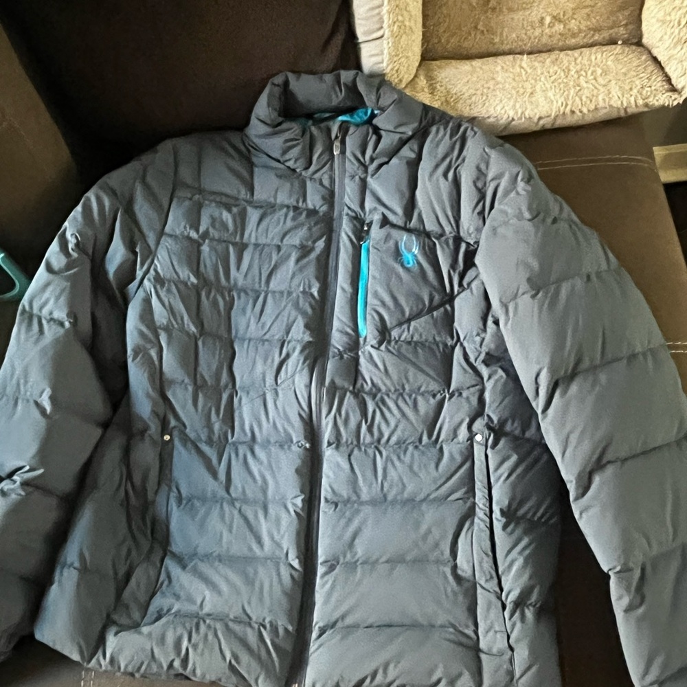 Spyder Men's Gray Puffer Jacket